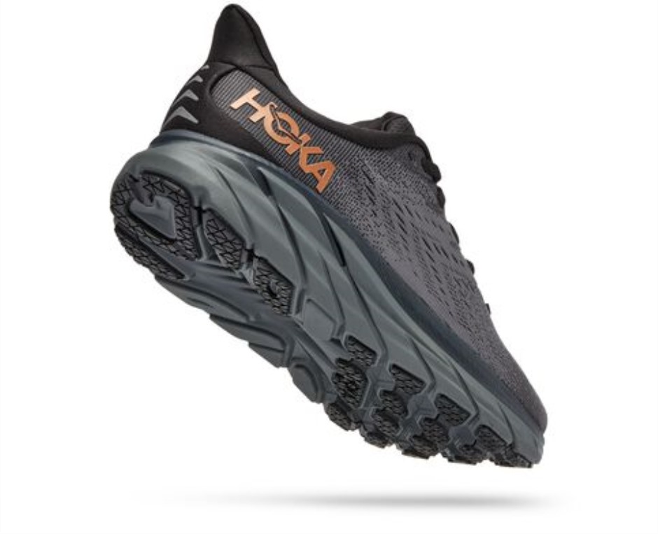 Clifton 8 Hoka Anthrazit Kupfer