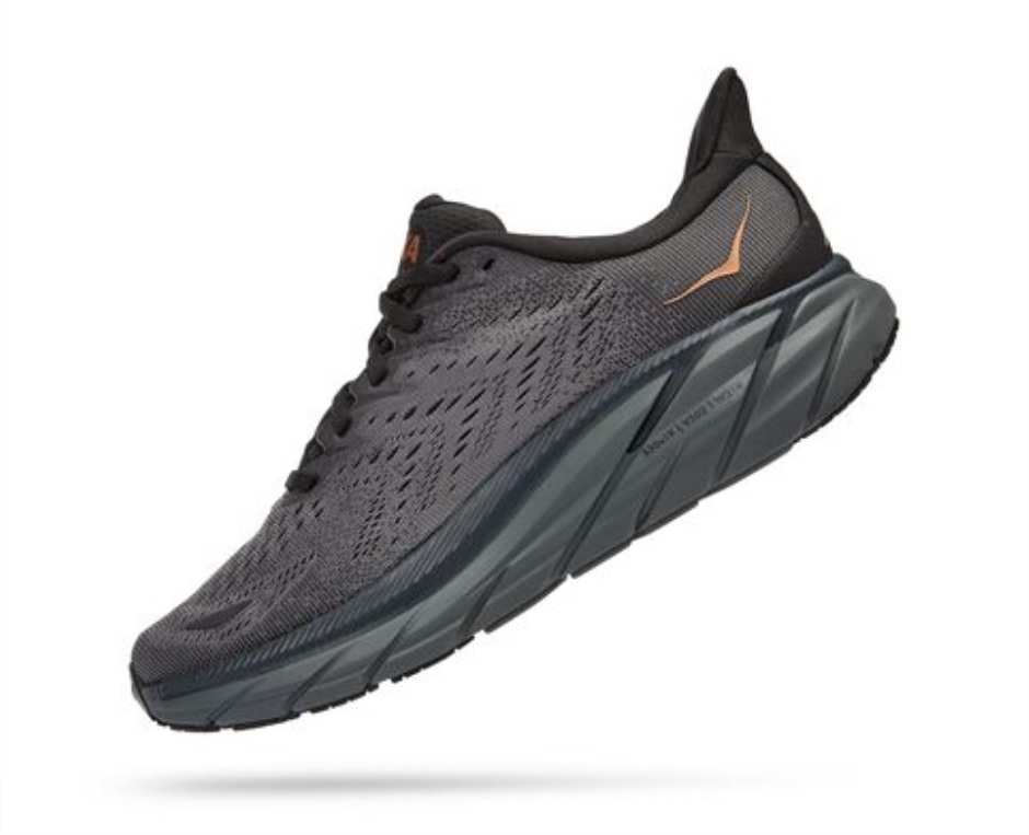 Clifton 8 Hoka Anthrazit Kupfer
