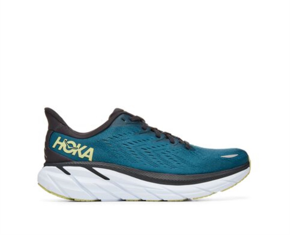 Hoka Clifton 8 Blauer Korallenschmetterling