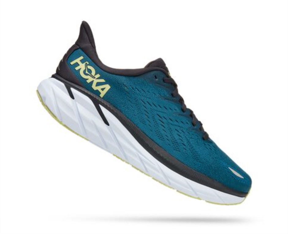 Hoka Clifton 8 Blauer Korallenschmetterling