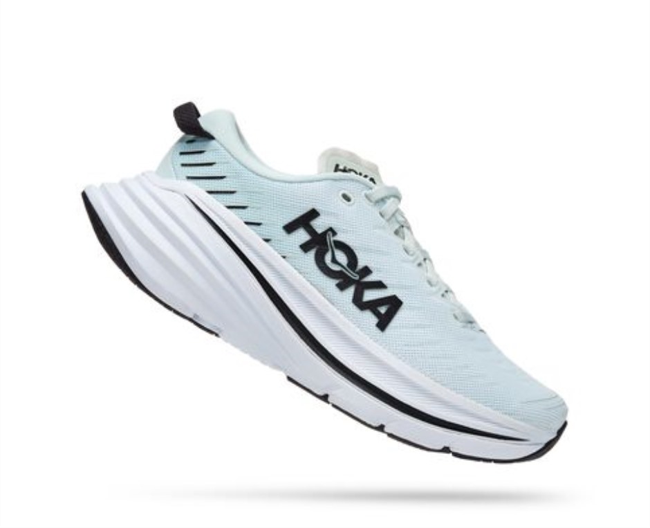 Hoka Bondi X Blaues, Wogendes Glasglassegel