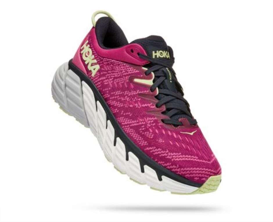 Hoka Gaviota 4 Festival Fuchsia Blau Graphit