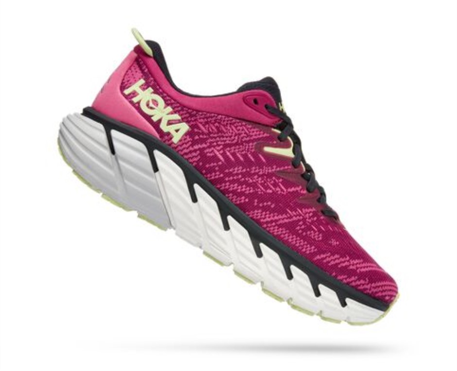 Hoka Gaviota 4 Festival Fuchsia Blau Graphit