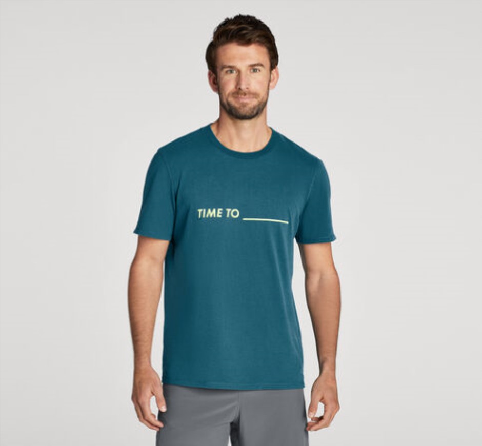 Ganztags-T-Shirt Hoka Blue Coral