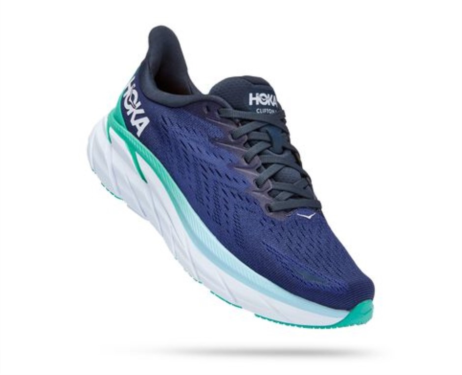 Hoka Clifton 8 Weltraum-Bellwether Blau