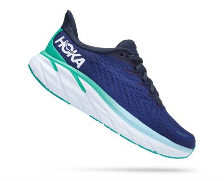 Hoka Clifton 8 Weltraum-Bellwether Blau