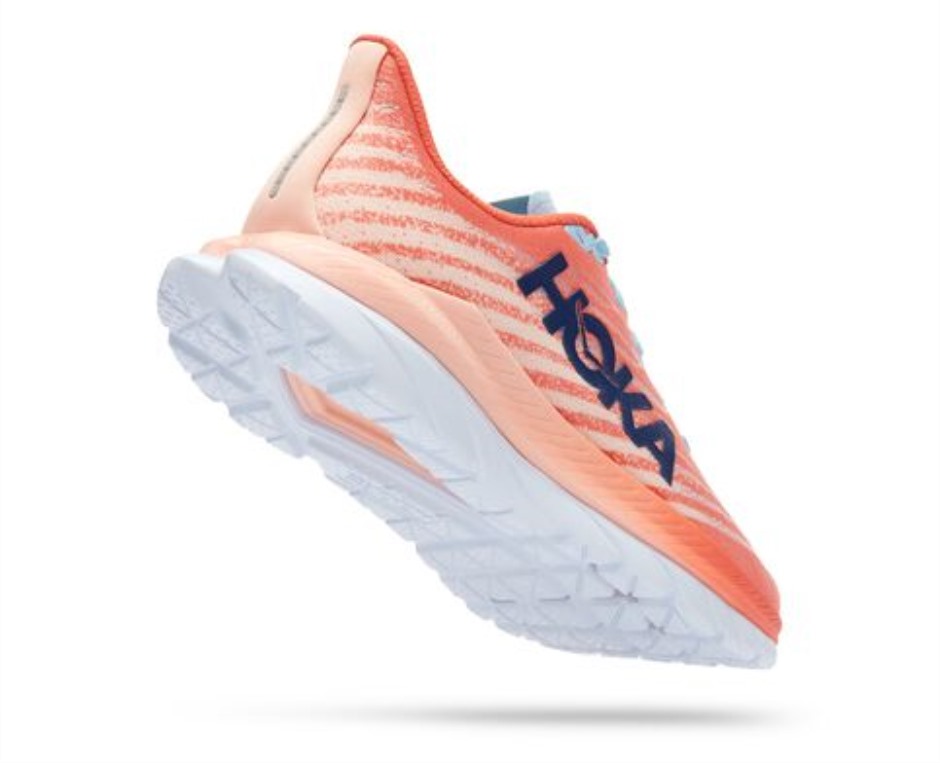 Hoka Mach 5 Kamelien-Pfirsich-Parfait