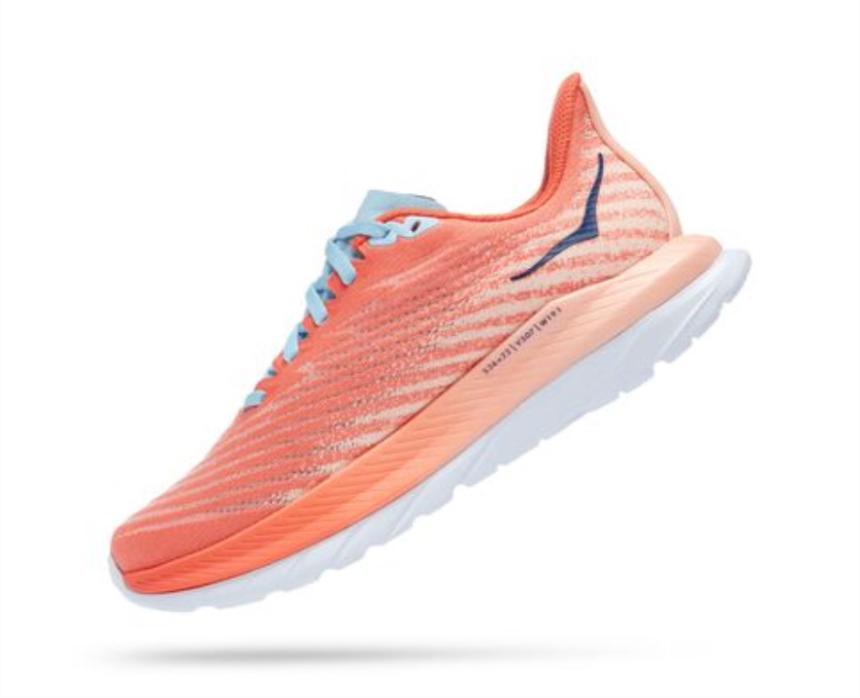 Hoka Mach 5 Kamelien-Pfirsich-Parfait