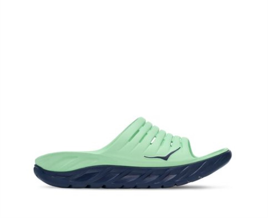 Hoka Ora Recovery Slide Green Ash Weltraum