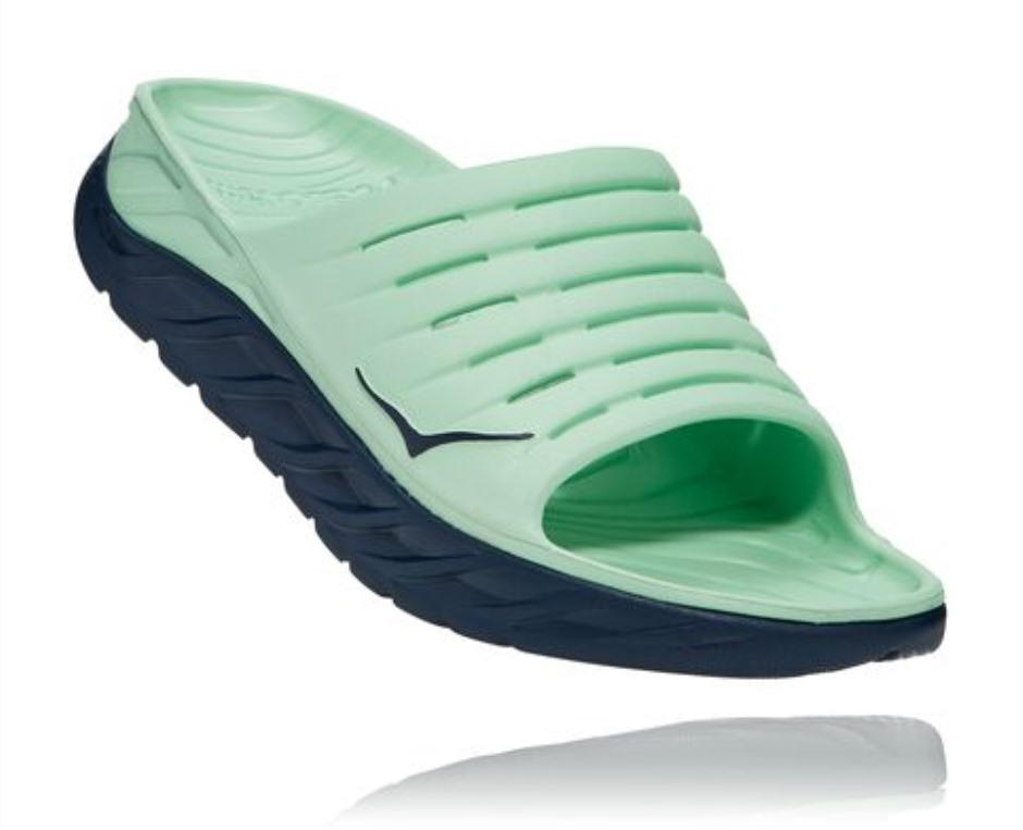 Hoka Ora Recovery Slide Green Ash Weltraum