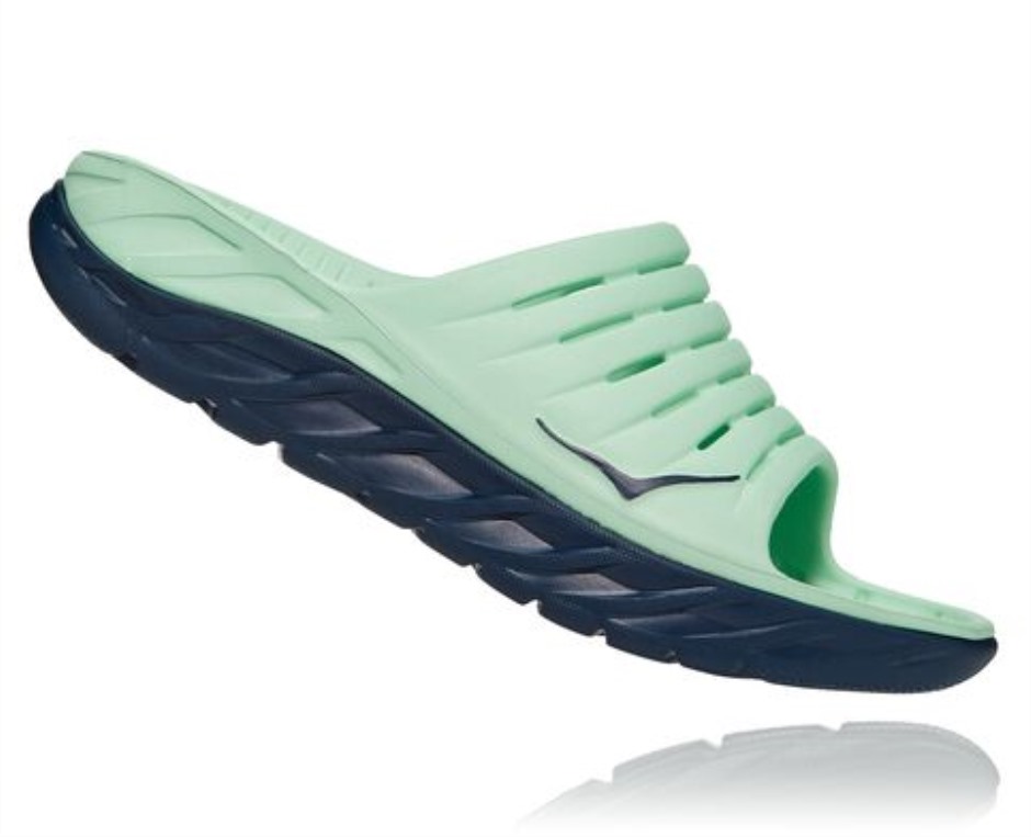 Hoka Ora Recovery Slide Green Ash Weltraum