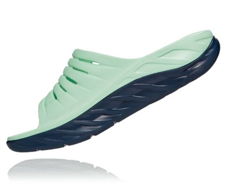 Hoka Ora Recovery Slide Green Ash Weltraum
