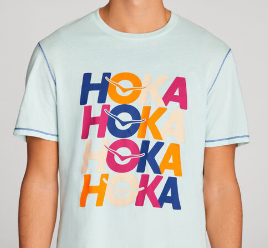 Hoka Ganztages-T-Shirt Blaues Glas Bläuung