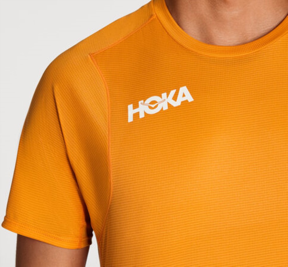 Hoka Glide Kurzarm Persimone Orange