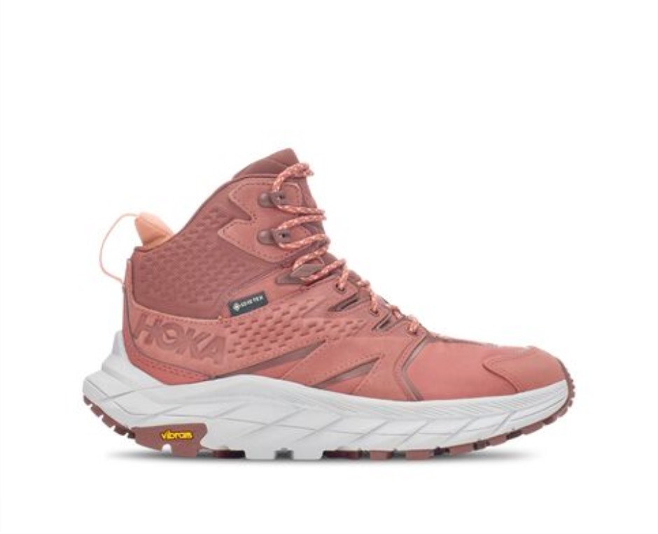 Hoka Anacapa Mid GTX Hot Sauce Cherry Mahagoni