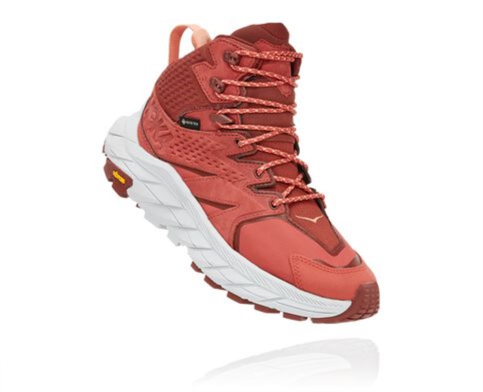 Hoka Anacapa Mid GTX Hot Sauce Cherry Mahagoni