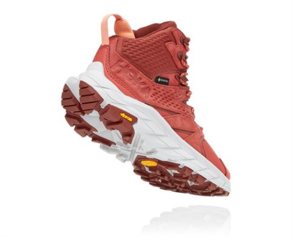 Hoka Anacapa Mid GTX Hot Sauce Cherry Mahagoni