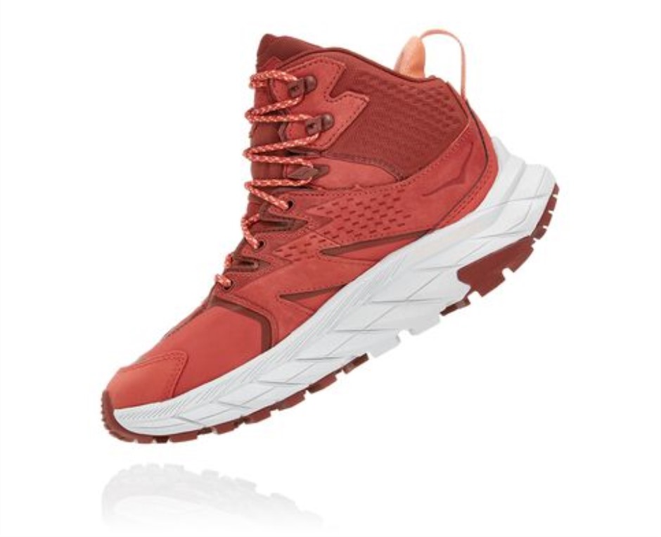 Hoka Anacapa Mid GTX Hot Sauce Cherry Mahagoni
