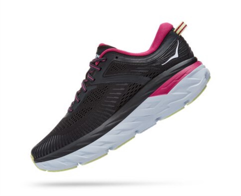 Hoka Bondi 7 Blue Graphit Festival Fuchsia