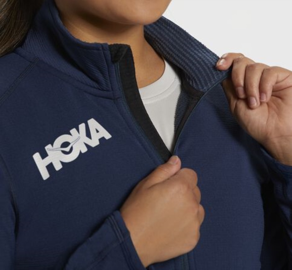 1 2-Reißverschluss-Midlayer Hoka Moonlit Ocean