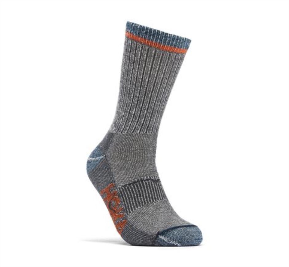 Hoka Merino Mischung Crew Socke Castlerock
