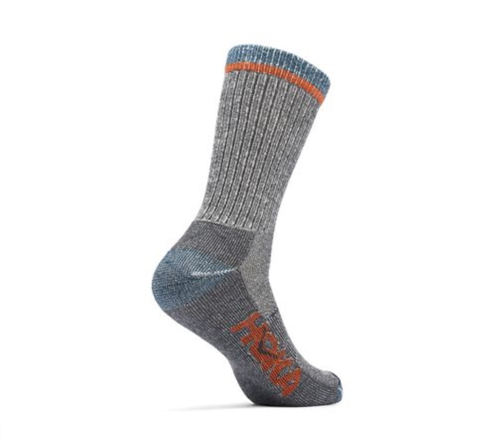 Hoka Merino Mischung Crew Socke Castlerock