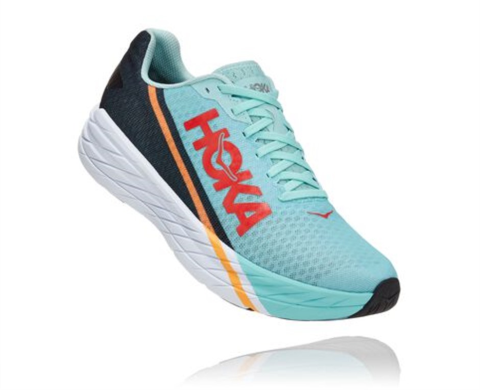 Hoka Rakete X Eierschale Blau Schwarz