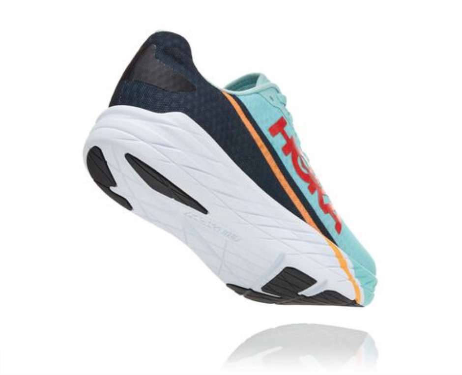 Hoka Rakete X Eierschale Blau Schwarz