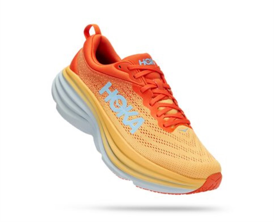 Hoka Bondi 8 Papageientaucherschnabel Bernsteingelb