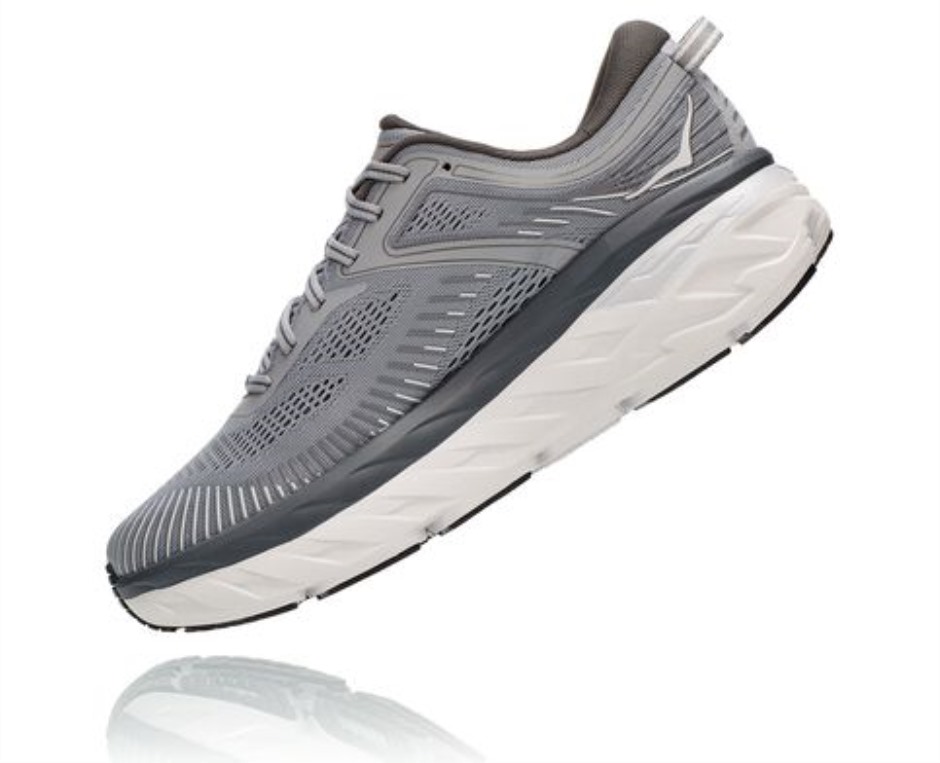 Hoka Bondi 7 Wild Dove Dunkler Schatten