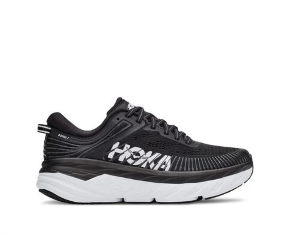 Hoka Bondi 7 Schwarz Weiß