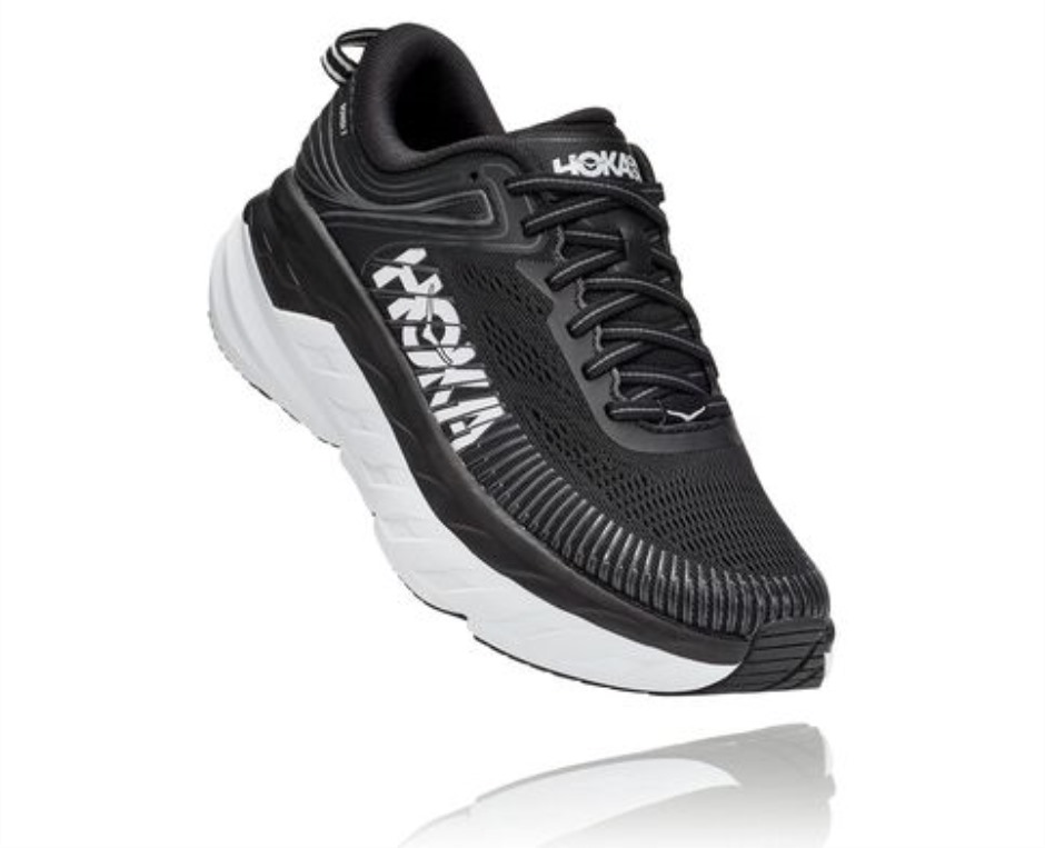Hoka Bondi 7 Schwarz Weiß