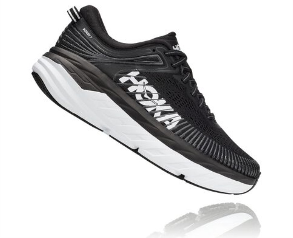 Hoka Bondi 7 Schwarz Weiß