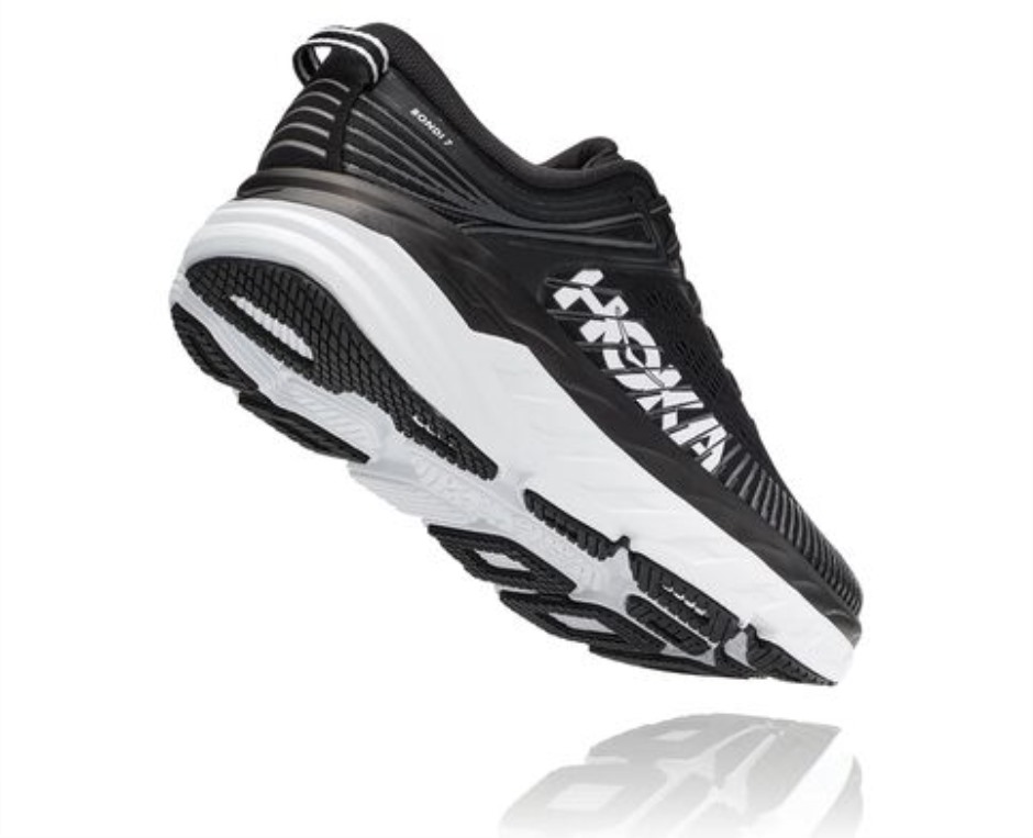 Hoka Bondi 7 Schwarz Weiß
