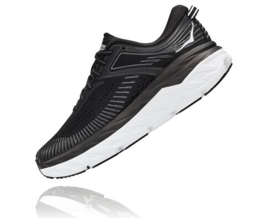 Hoka Bondi 7 Schwarz Weiß