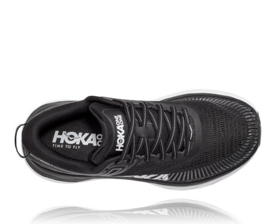Hoka Bondi 7 Schwarz Weiß
