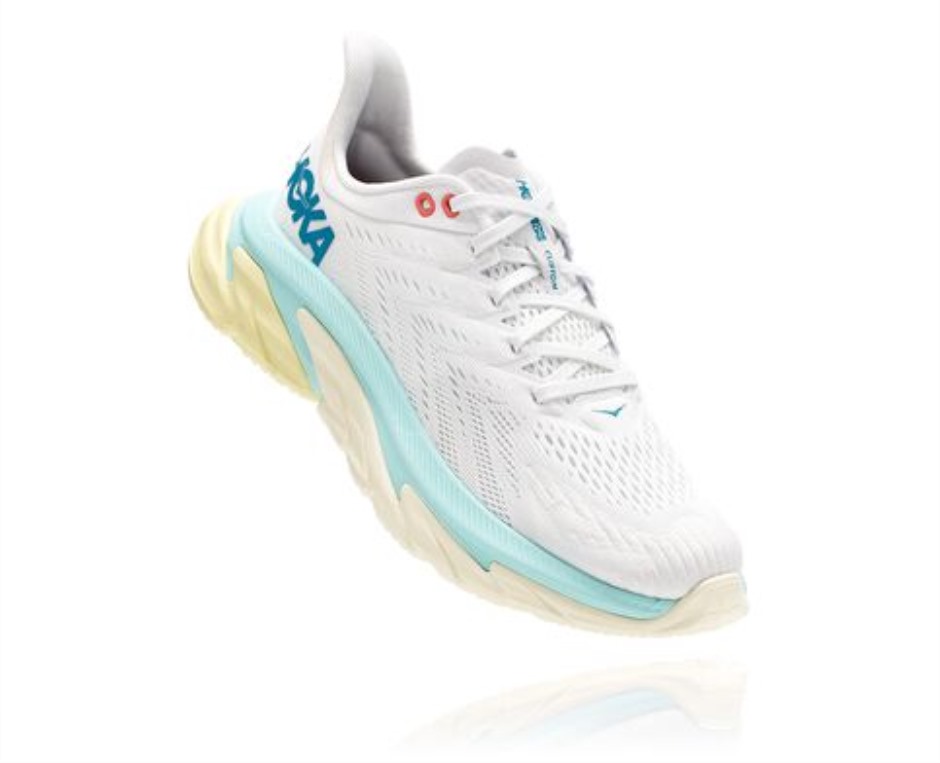Hoka Clifton Edge Blanc De Blanc Blaue Tönung