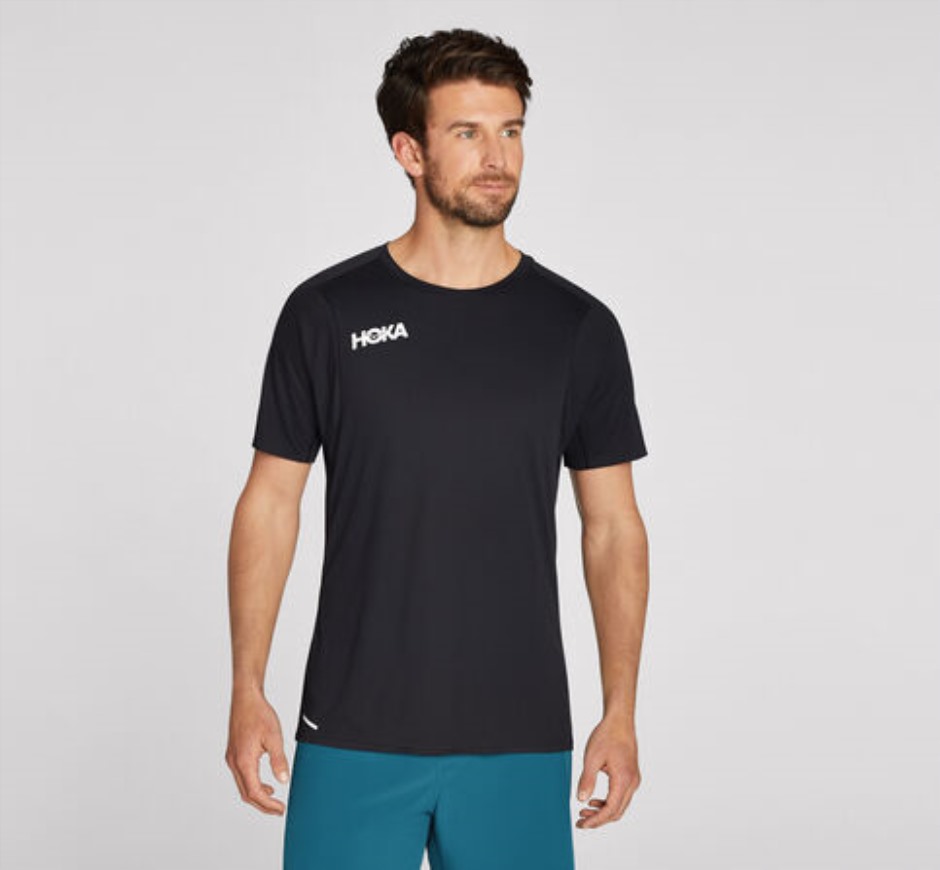 Glide Kurzarm Hoka Schwarz