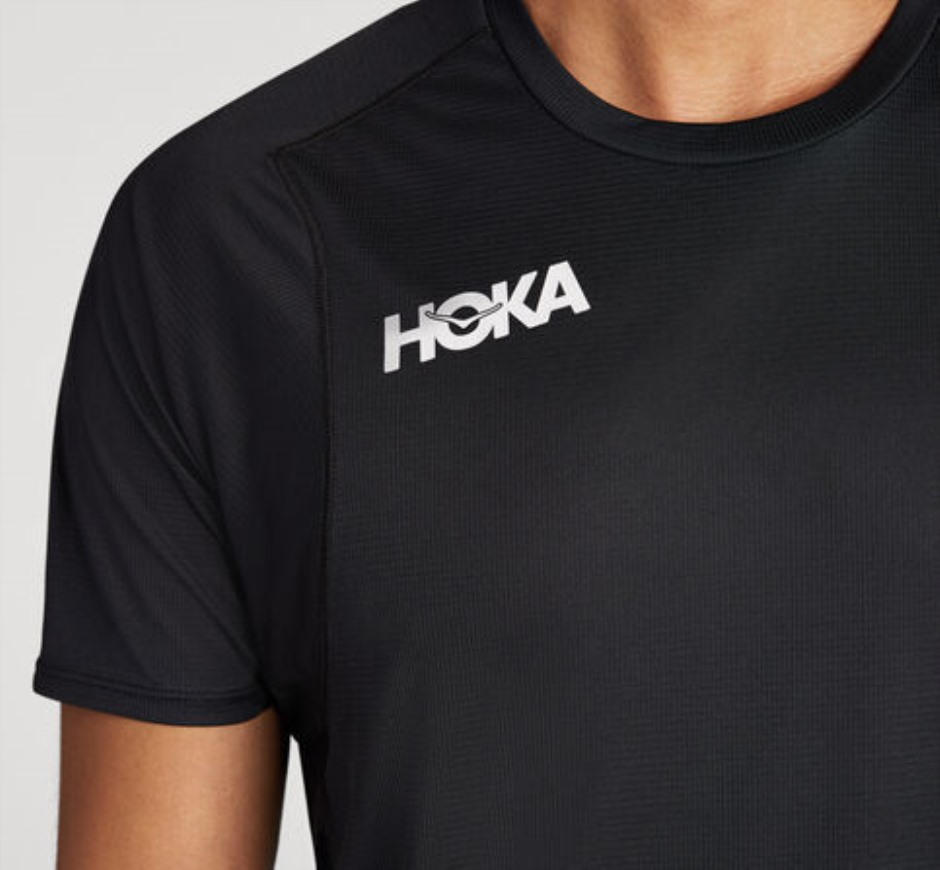 Glide Kurzarm Hoka Schwarz