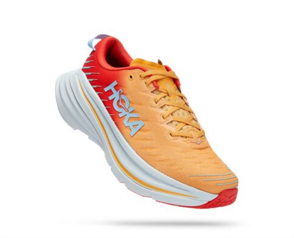 Bondi X Hoka Fiesta Bernsteingelb