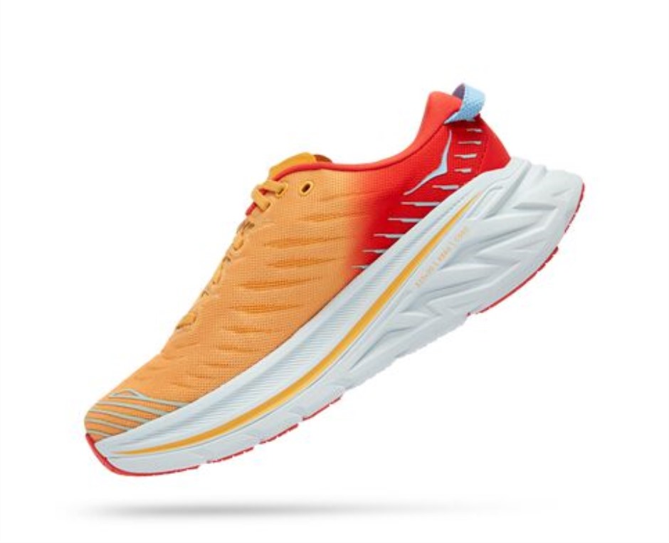 Bondi X Hoka Fiesta Bernsteingelb