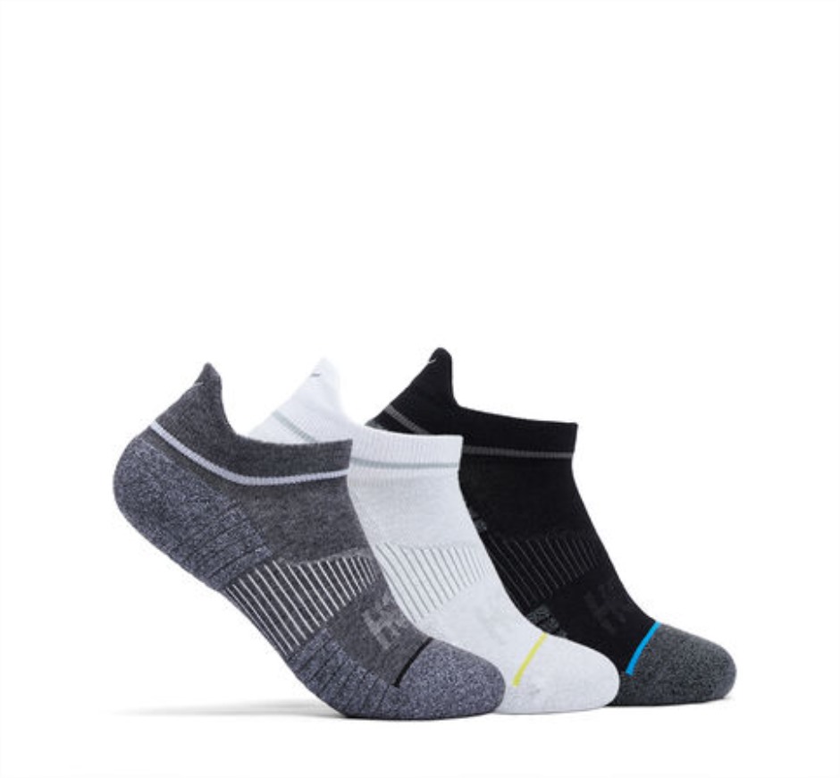No-show Run Socke 3er-pack Hoka Weiß Schwarz Grau
